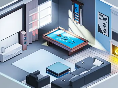 Room 20 Low-poly 3D model