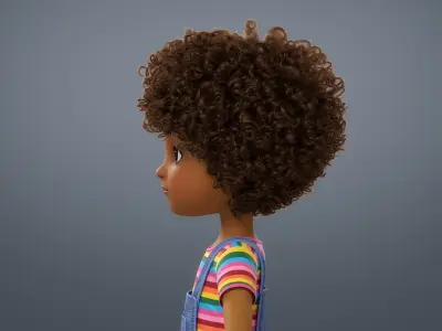  Cartoon Black Girl Rigged 