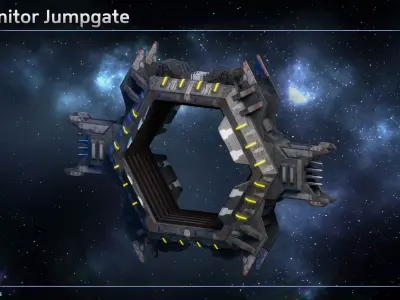 Progenitor Spaceship Jumpgate Low-poly 3D model