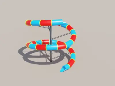 PBR Playground slide  Low-poly 3D model