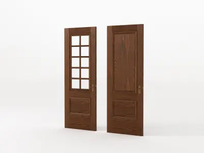Rustic Wooden Doors - Game Ready Low-poly 3D model