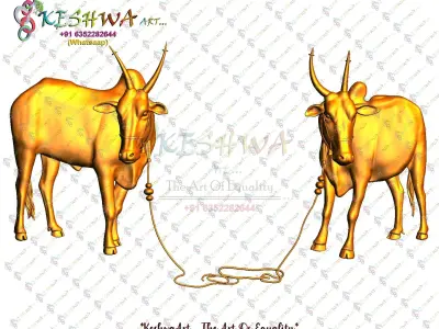 cow stl golden ox 3D print model