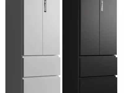 Haier Fridge freezer - HFR3718ENMM  Low-poly 3D model