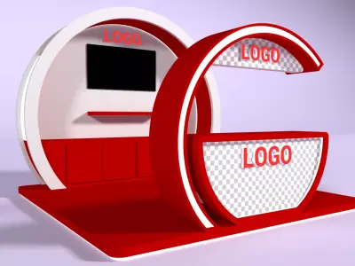 Booth Exhibition 3x3 3D model