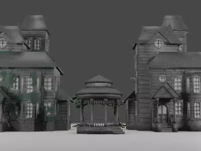 Old Manor Low-poly 3D model