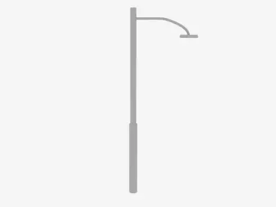 Rust Lamp Pole Low-poly 3D model