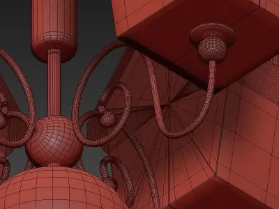 Mackenzie two birdhouses hanging from chain 3D model