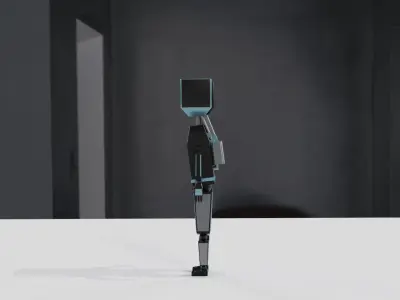 Robot humanoid Low-poly 3D model