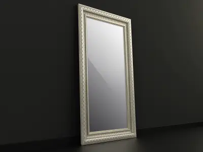 Carved frame floor mirror 3D model