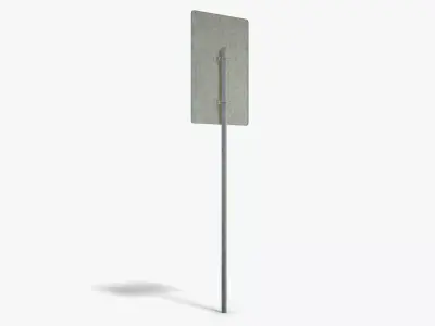 Highway Sign Low-poly 3D model