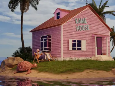 3D Kame House  - Blender Model  3D model
