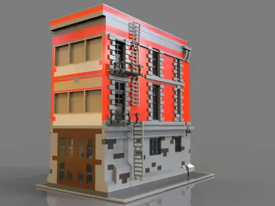 Lego Headquarters Low-poly 3D model