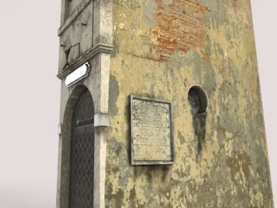  Old Long Mausoleum  Low-poly 3D model