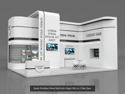 10 Exhibition Stand Stall Booth 3D model 3D Model Collection 3D Model Pack