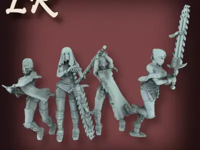 Holy Chainsaw Sisters 3D print model