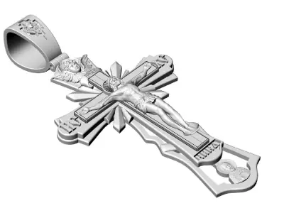 Orthodox cross 3D or cnc model print 3D print model