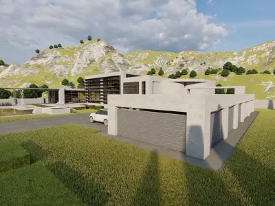 Casa Scene-villa-modern house 3D model 63