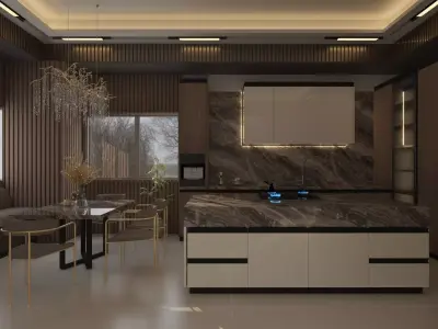 Master Kitchen Design 3D model