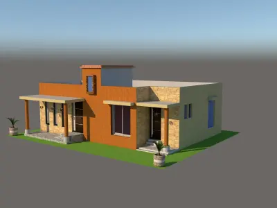 HOUSE WITH AUTOCAD DRAWINGS AND SKETCHUP MODEL 3D model