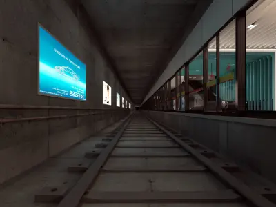 Metro Station 3D model