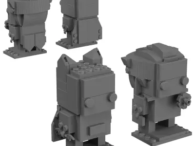 Lego BrickHeadz - 41491 Batman and The Joker 3D model