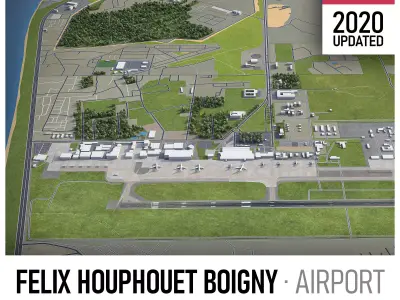 Felix Houphouet Boigny International Airport - ABJ Low-poly 3D model