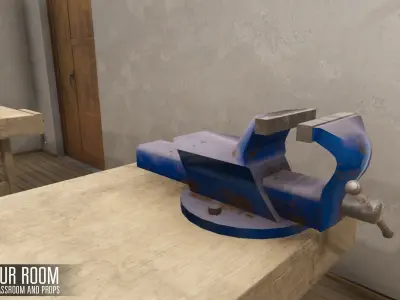 labour room - school classroom and props Low-poly 3D model