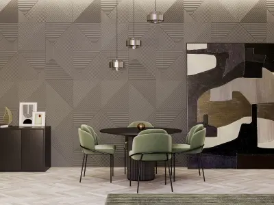 interior livingroom scene 07 3D model