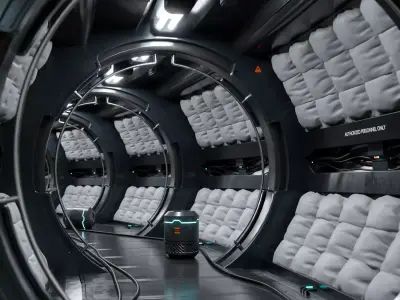Sci-Fi Space Craft Interior 3D model
