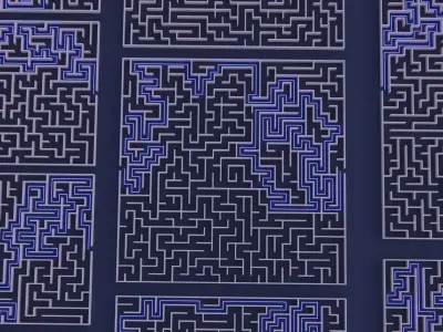 30 Mazes or labyrinths Low-poly 3D model