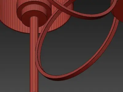 Wide chandelier 3D model
