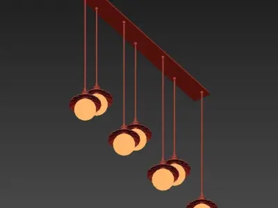 Loft Cone Pendant Reflector 7 Line 3D model