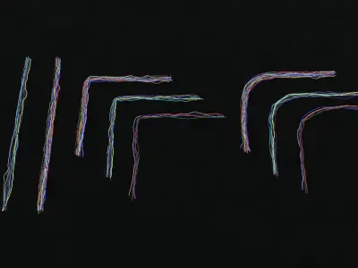 Floor Wires Cables Asset Pack 3D model