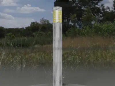 Galvanized Light-Column -16- Street-Light 9 Low-poly 3D model