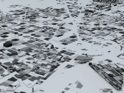 Barcelona Downtown Streets and Buildings 3D model