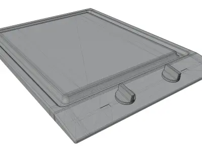 Miele CS 1327 teppanyaki cooktop - Photorealistic Low-poly 3D model