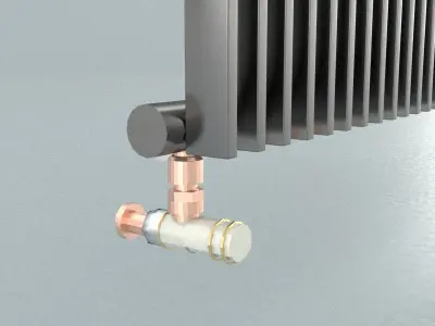 laos Heizungskoerper 02 Horizontal Radiator Low-poly 3D model