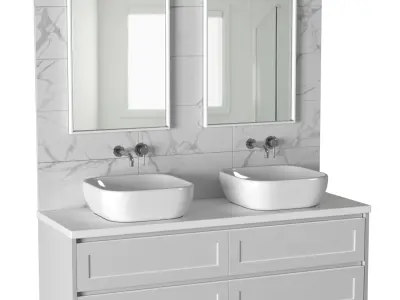 Bathroom Cabinets with washbasins Bathroom furniture Vanity 3D model