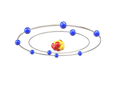 Fluorine Chemical Element v1 001 Low-poly 3D model