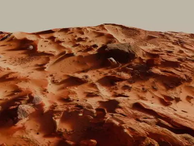 Mars Environement Low-poly 3D model