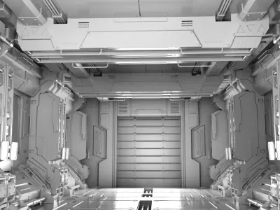 SCIFI CORRIDOR ENVIRONMENT Free 3D model