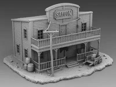 Big saloon 3D print model