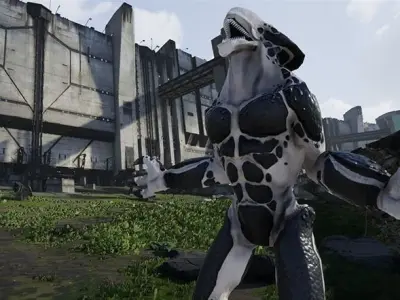 Razormouth - Animated Low Poly PBR Monster Low-poly 3D model