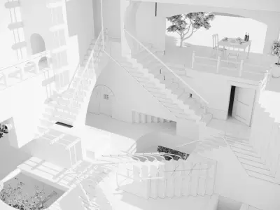 Relativity MC Escher 3D model