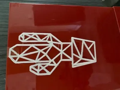 cactus hamsa hand window decal 3D model