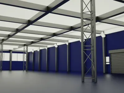 Small Warehouse 2 upper floors 3D model