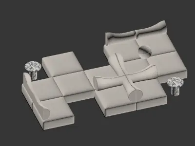 modern sofa chair  3D model