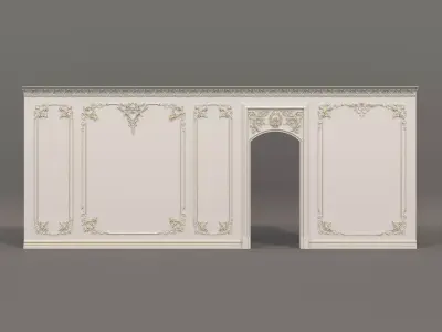 Wall Molding in Classic French style 44 3D model