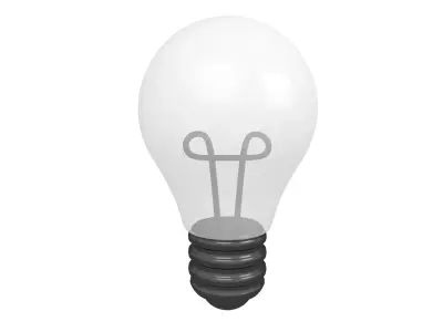 Light Bulb v1 003 Low-poly 3D model