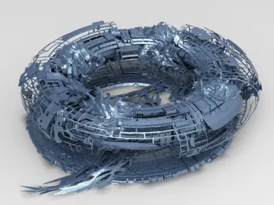 Genma realm sci fi platform 9  3D model